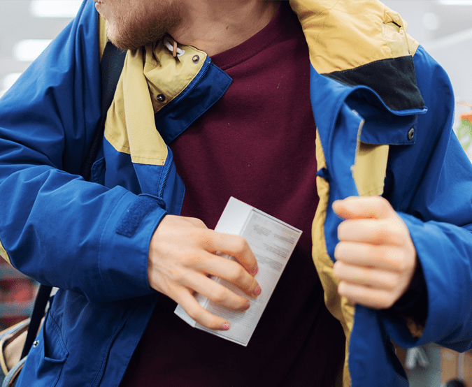 Profit Isle for Retail: Person stealing merchandize from a store