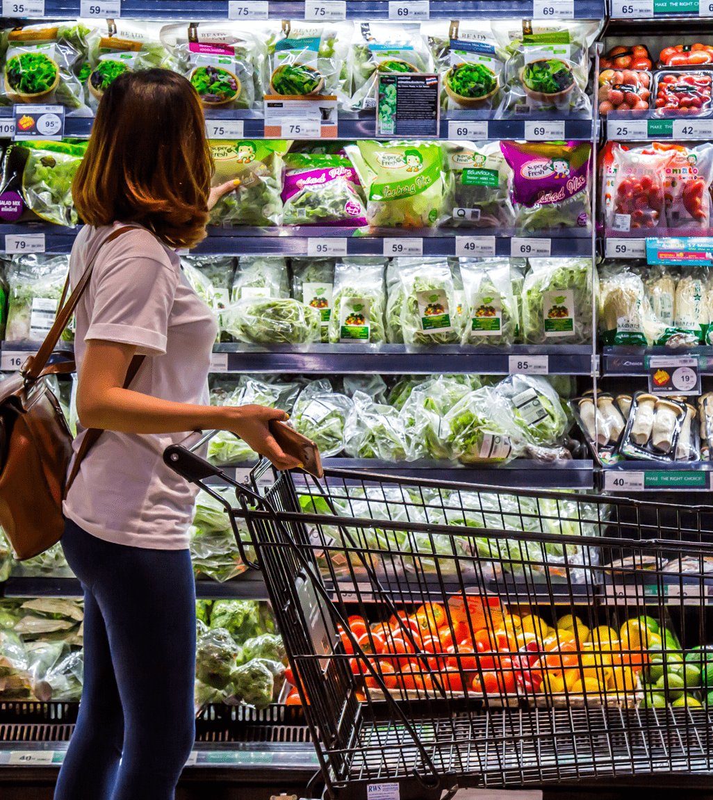Profit Isle for Retail: Woman shopping at a grocery store